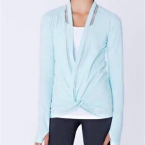 Ivivva Girls On The Move Twist Front Shrug Knot Sweater Size 14